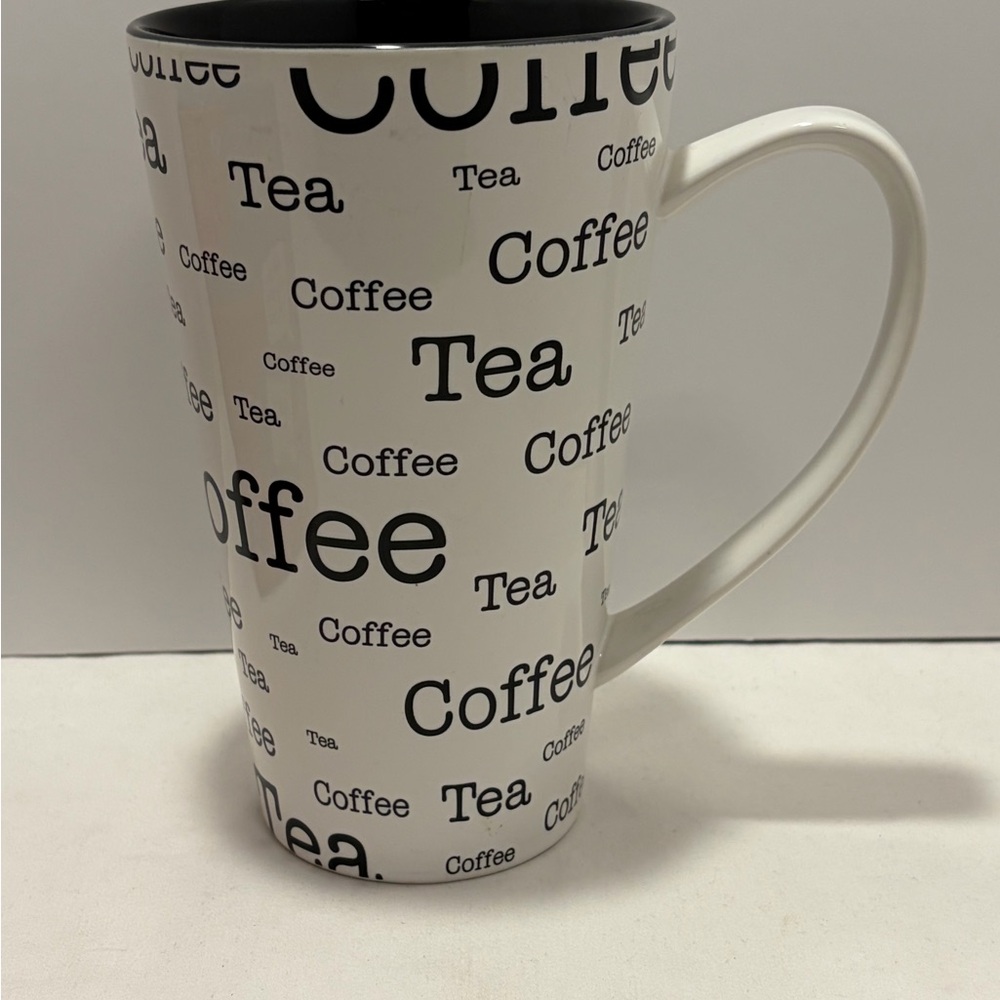 JUMBO Oversized Black and White Coffee and Tea Mug